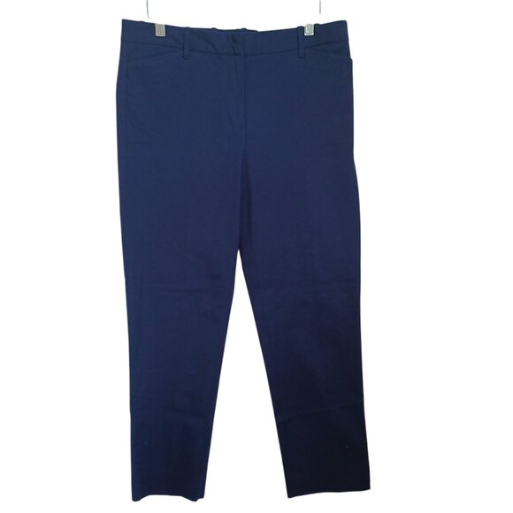 Gap Slim Pants Cropped Two Way Stretch Ankle Navy Blue Womens 6 R NEW - Picture 1 of 14